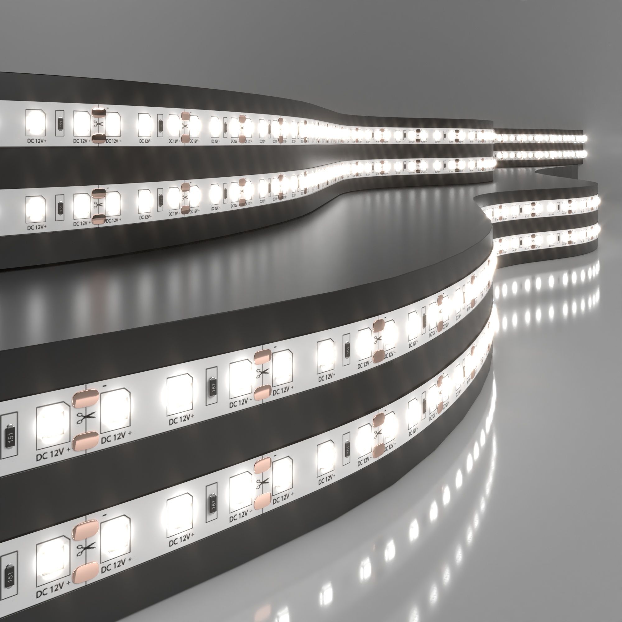 Лента светодиодная 12V 9,6W 120Led 2835 IP20 дневной белый, 5м Elektrostandard