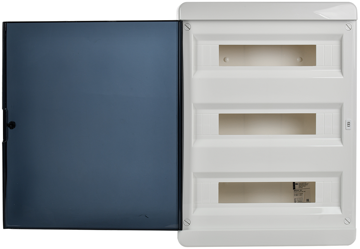 TEKFOR Корпус пластиковый ЩРН-П-54 IP41 черная прозрачная дверь IEK - Фото 5