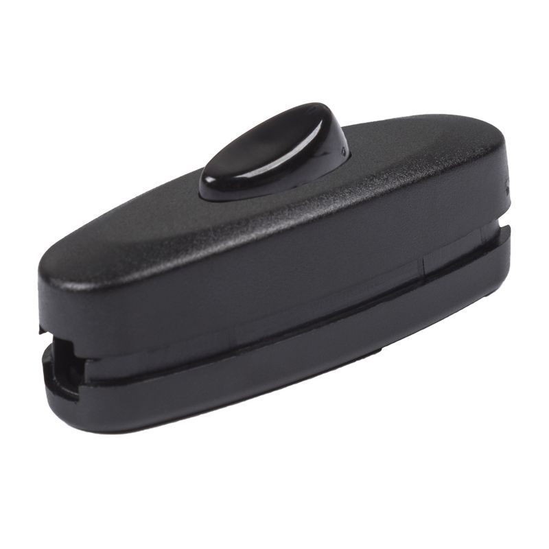 Выключатель-кнопка 250V 2А ON-OFF черный на электропровод (для настольной лампы) REXANT 36-3018