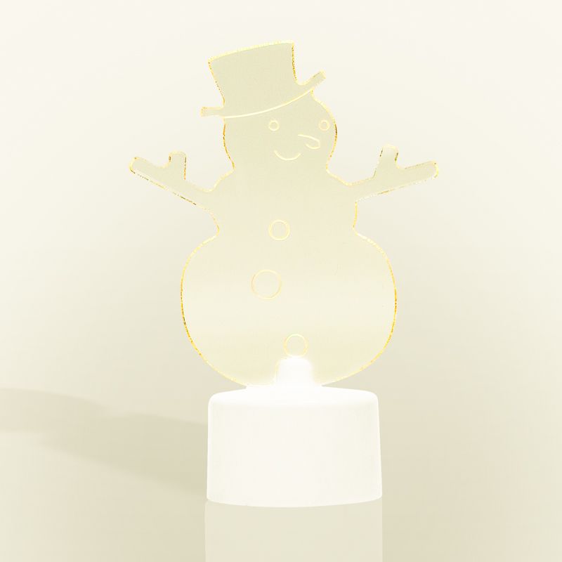 Фигура светодиодная на подставке Снеговик в шляпе 2D, RGB - Фото 5