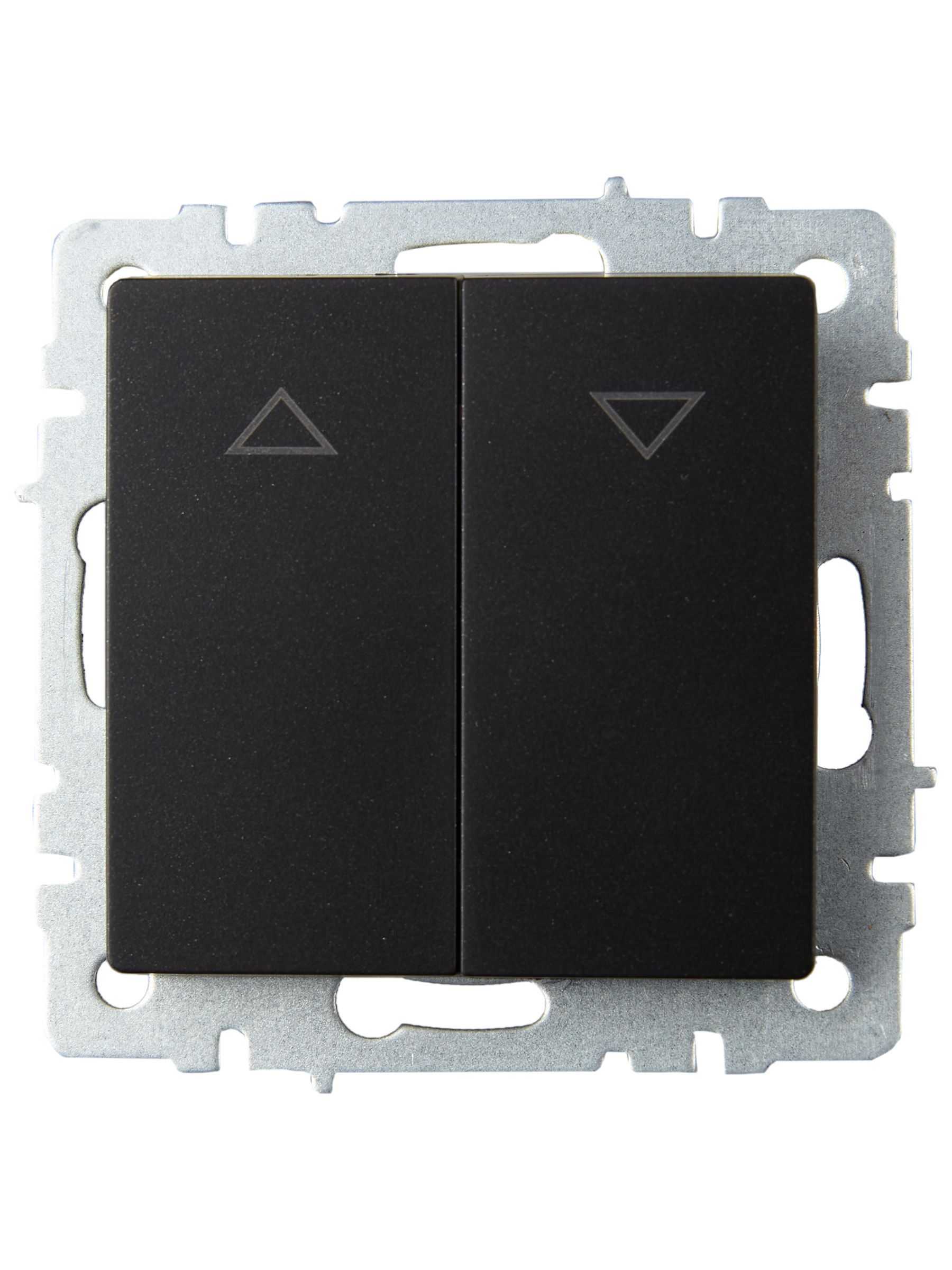 BRITE Выключатель жалюзи 10А ВС10-1-5-БрЧ черный IEK - Фото 4