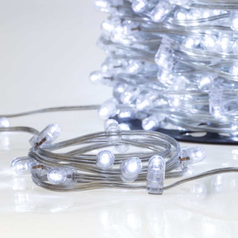 Гирлянда LED Клип-лайт 12 V, прозрачный ПВХ, 150 мм, цвет диодов Белый Flashing (Белый) - Фото 3