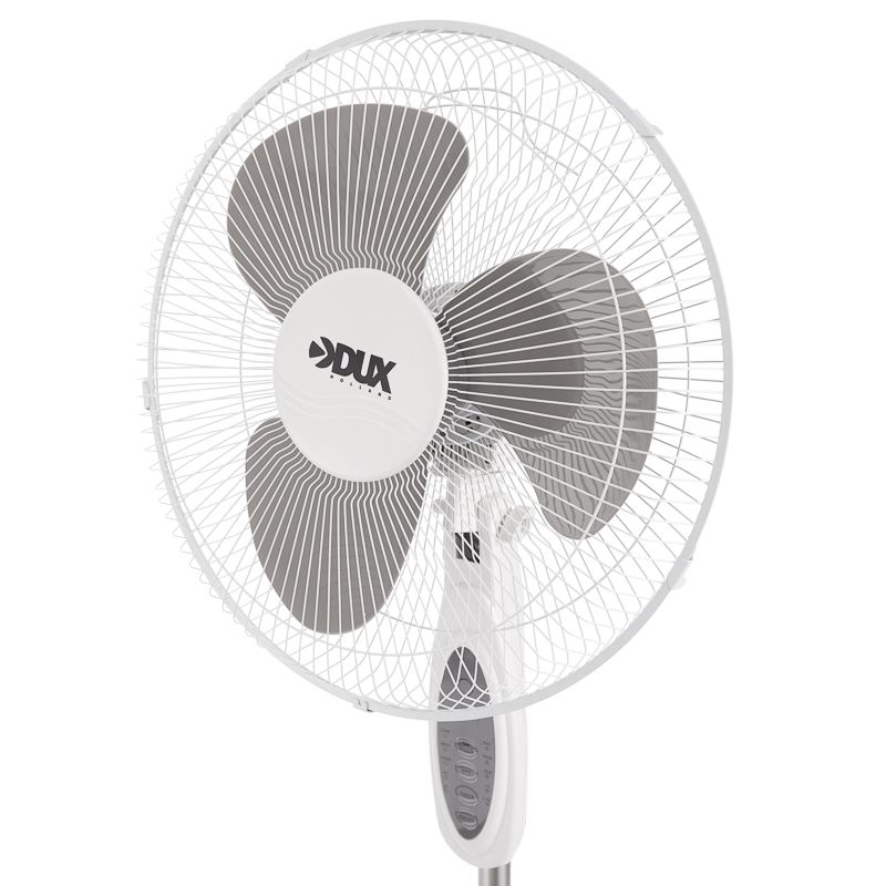 Вентилятор напольный DUX DX-1601R с пультом и таймером, 40 Вт, 220V, цвет белый/серый - Фото 4