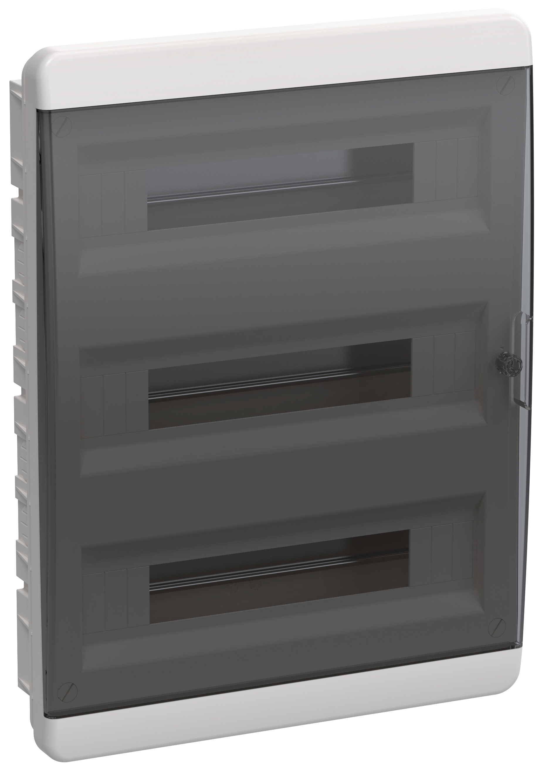 TEKFOR Корпус пластиковый ЩРВ-П-54 IP41 черная прозрачная дверь IEK TF5-KP12-V-54-41-K01-K03