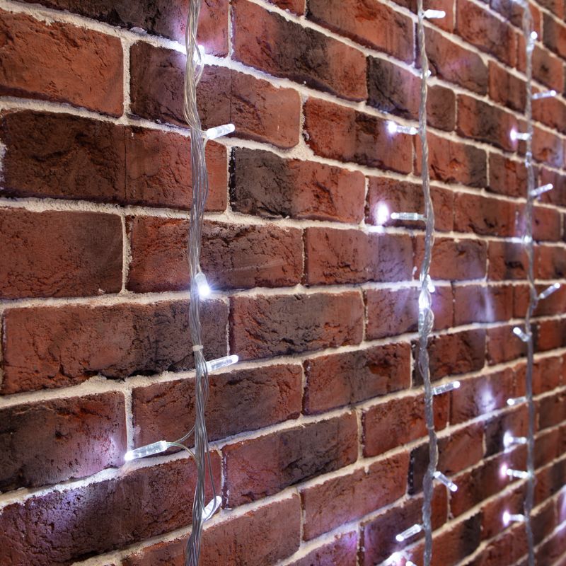 Гирлянда светодиодная Занавес 2х6м 360 LED БЕЛЫЙ прозрачный ПВХ IP65 эффект водопада 24В не соединяется трансформатор в комплекте NEON-NIGHT - Фото 2