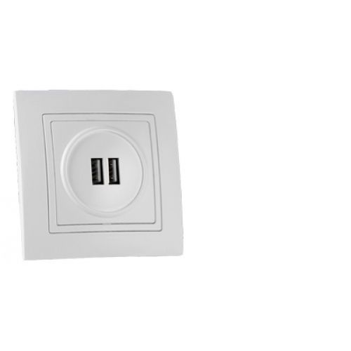 Розетка с двумя USB- разъёмами РП5-422