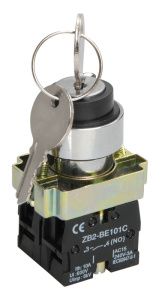 Переключатель LAY5-BG45 на 2 положения с ключом без фиксации NO+NC IEK BSW80-BG-2-K02