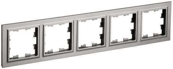 BRITE Рамка 5-местная РУ-5-БрС сталь IEK BR-M52-K46