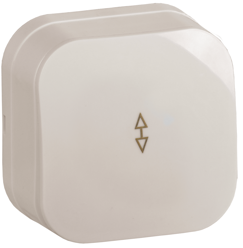 GLORY Выключатель 1-клавишный для открытой установки проходной 10А ВСп10-1-0-ХК кремовый IEK EVH12-K33-10