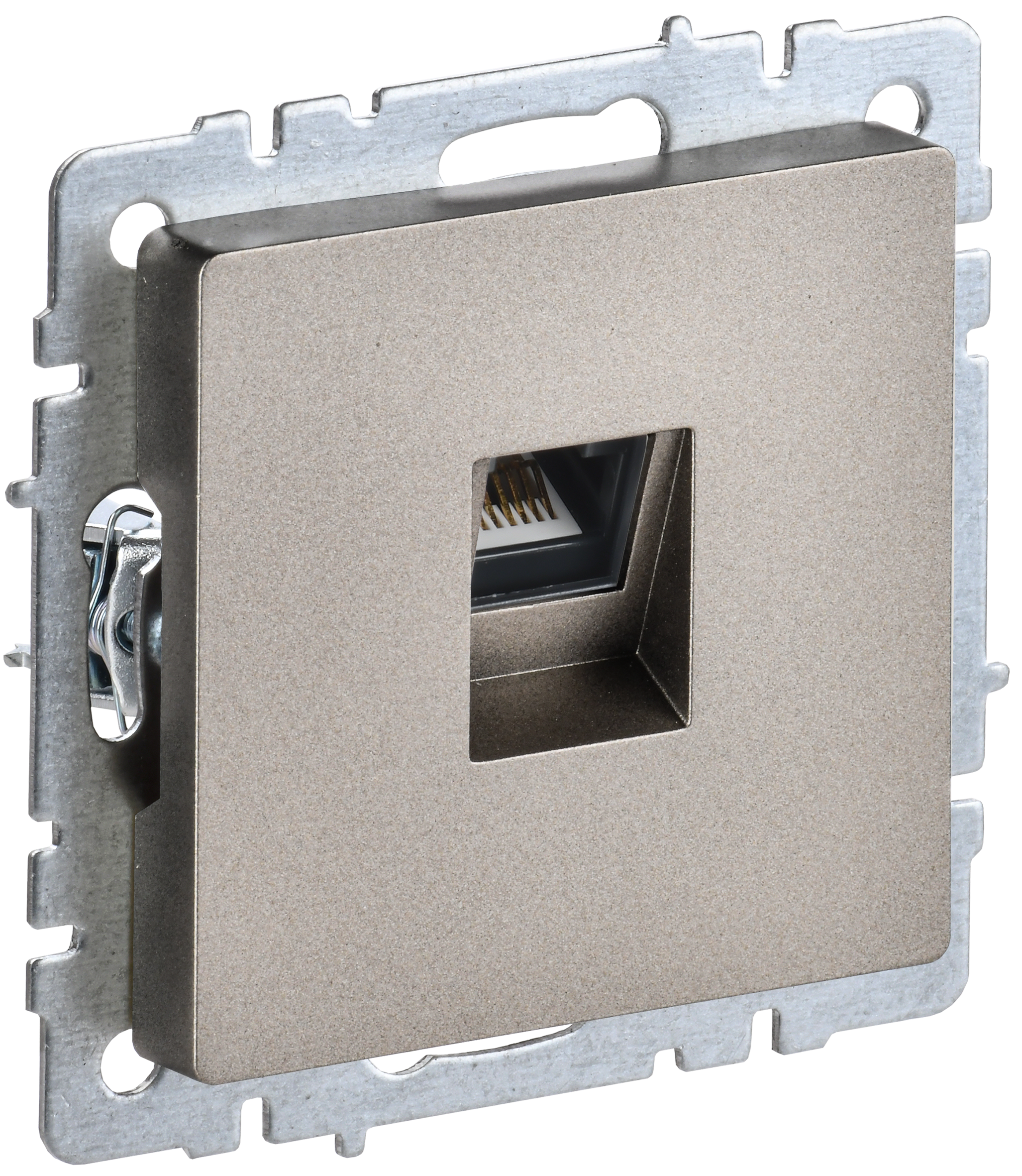 BRITE Розетка компьютерная RJ45 кат.5E РК10-БрШ шампань IEK BR-K10-1-K37