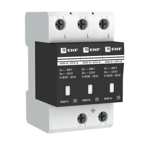 Ограничитель импульсных напряжений ОПВ-B/3P In 30кА 440В с сигн. EKF opv-b3