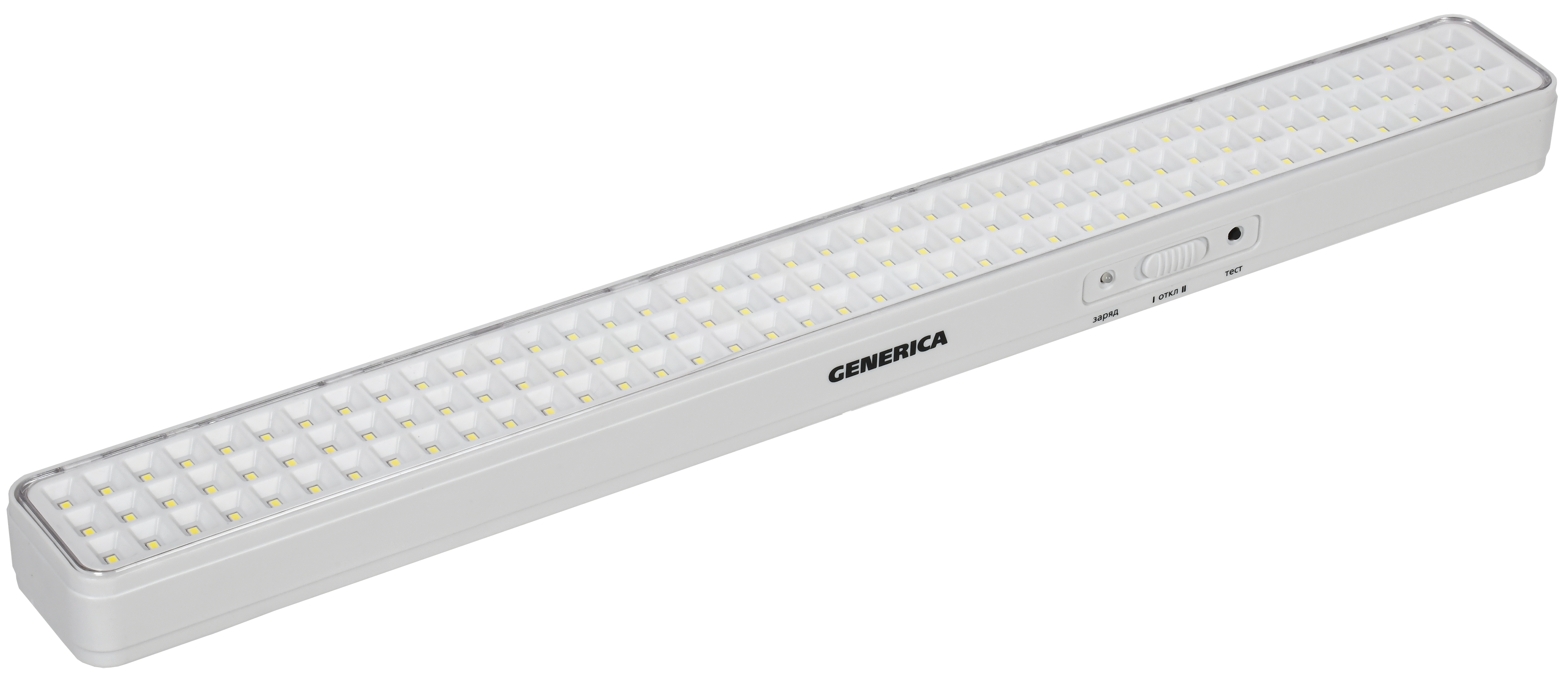 Светильник светодиодный аккумуляторный ДБА 1120 непостоянного действия 120LED 6ч 12Вт GENERICA LDBA0-1120-6-01-K01-G