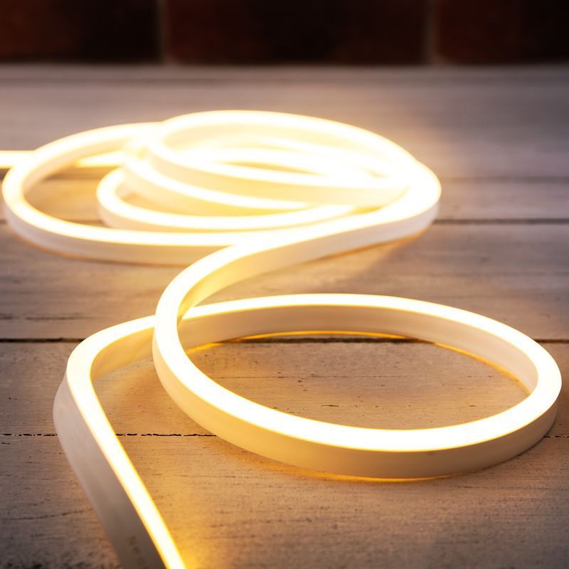 Гибкий неон LED SMD 8х16 мм, односторонний, теплый белый, 120 LED/м, 5 м 131-006