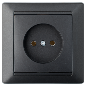 Розетка штепсельная для скрытой установки РС16-305 графит 10366BY