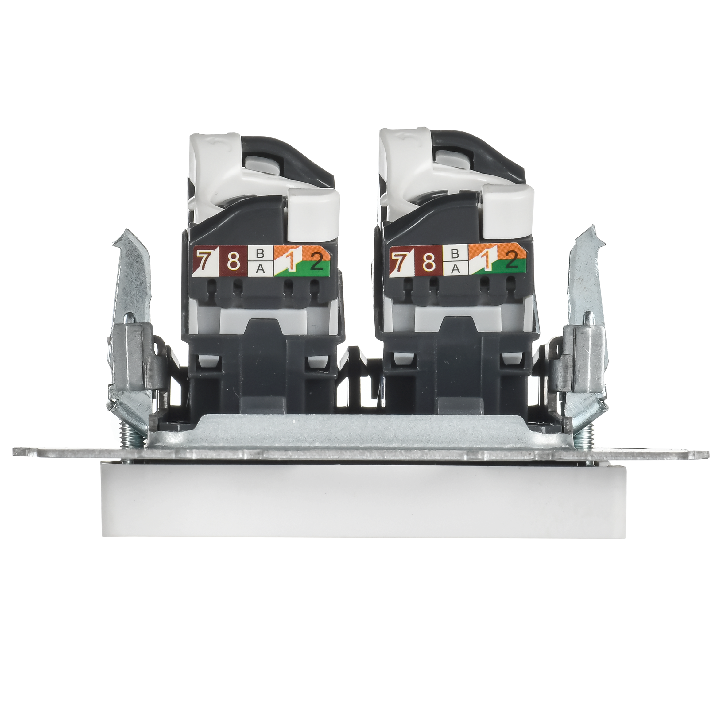 BRITE Розетка компьютерная двойная RJ45 кат.6 РК11-2-БрАБ арктический белый IEK - Фото 4