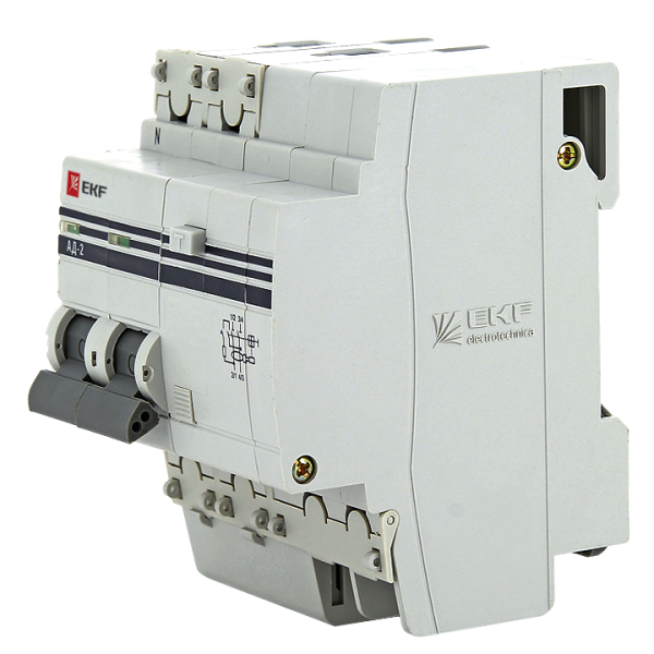 Диф. автомат 2Р 63А 30мА тип АС х-ка C эл. 4,5кА АД-2 EKF - Фото 4