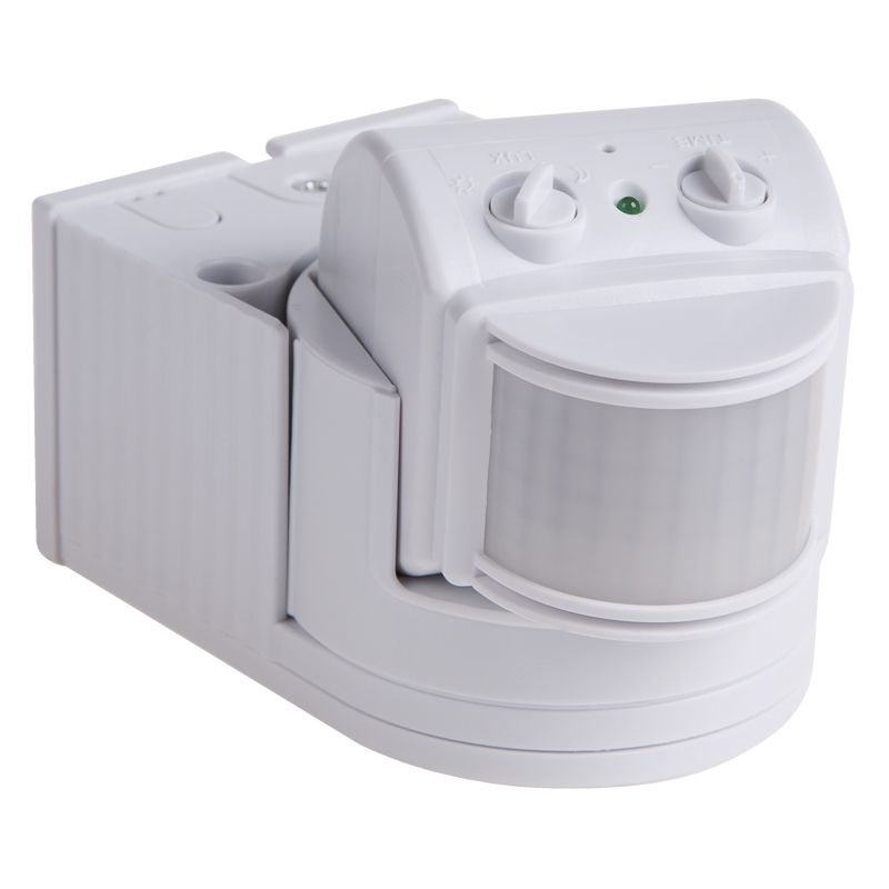 Датчик движения настенный ДДС 04, 180°, 1200 Вт, 3-2000 Лк, 12 м, 10-420 сек. IP44 REXANT 11-9212