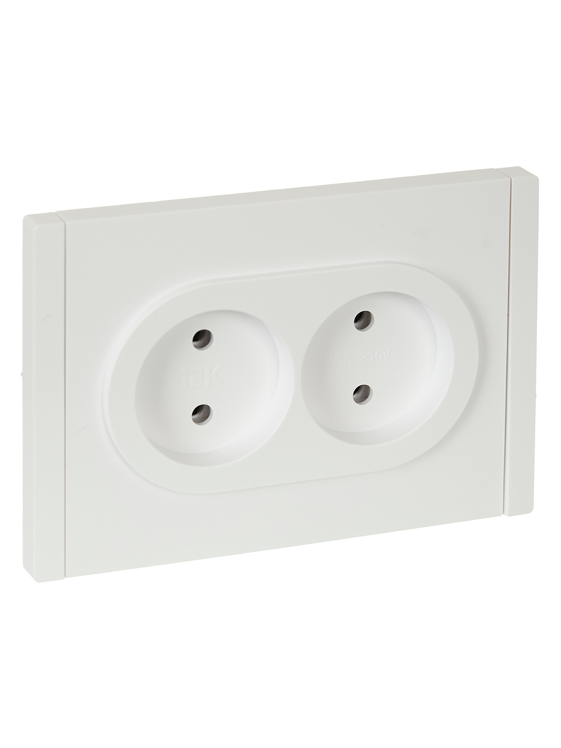 FORTE&PIANO Розетка 2-местная без заземления без защитных шторок безвинтовое крепление 10А FP226 белый IEK FP-R20-10-1-K01