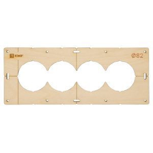 Шаблон для подрозетников c 4 отв. диам. 82 мм EKF Expert sh-d82-4