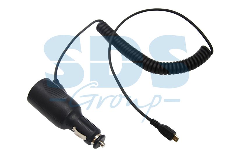 Автозарядка с индикатором microUSB (АЗУ) (5 V, 2000 mA) шнур спираль до 2 м REXANT 16-0243