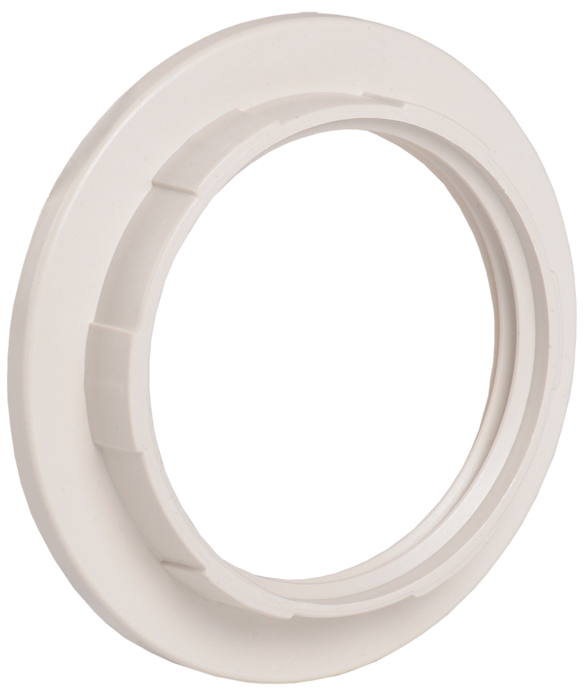 Кольцо абажурное КП27-К02 к патрону Е27 пластик белый (индивидуальный пакет) IEK EKP10-01-02-K01