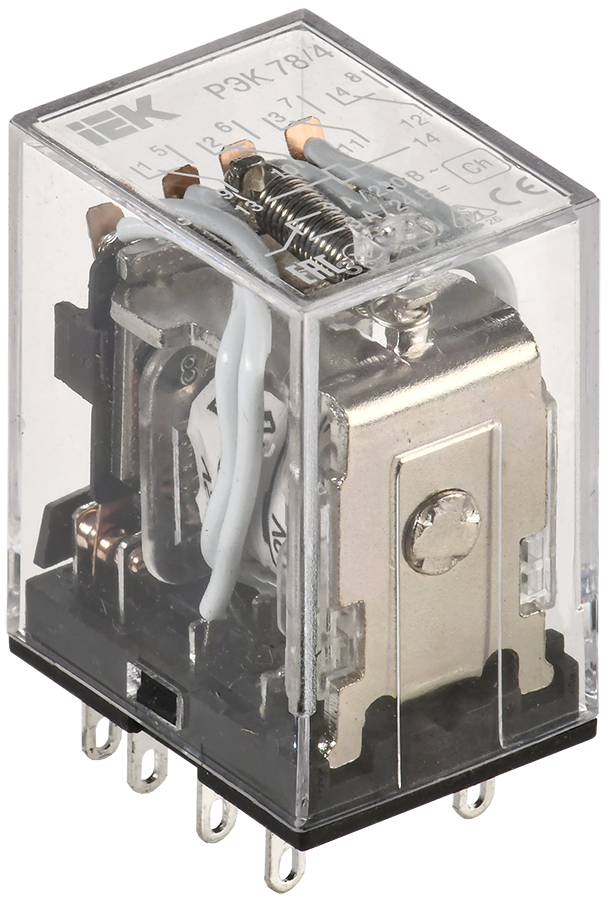 Реле РЭК78/4(MY4) 3А 12В DC IEK
