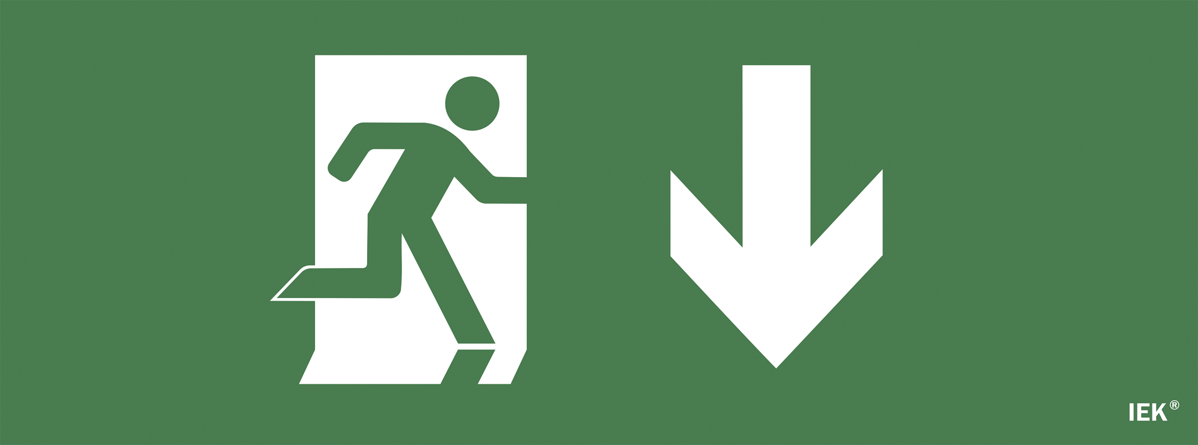 Этикетка самоклеящаяся 350х130мм "Фигура/стрелка вниз" IEK LPC10-1-35-13-FNIZ