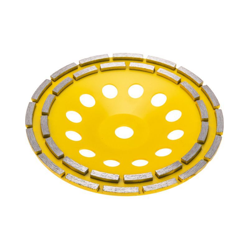 Чашка алмазная шлифовальная, двухрядная, 230х22,2мм KRANZ KR-90-0254