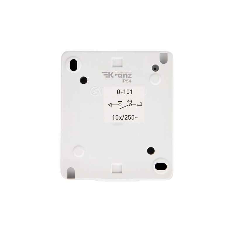 Выключатель одноклавишный INDUSTRIAL IP54 о/у, белый KRANZ - Фото 4