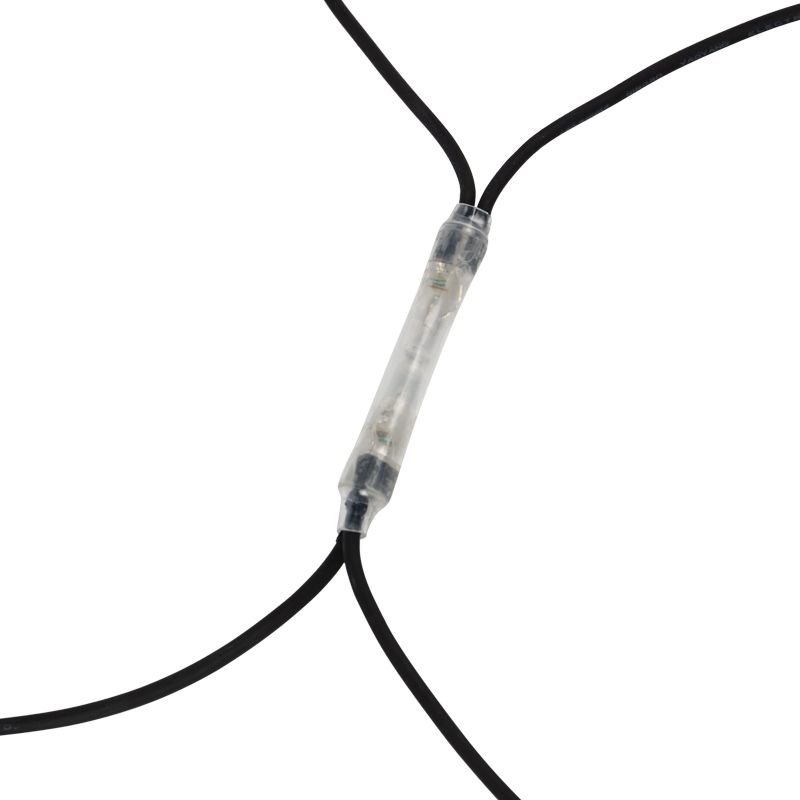 Гирлянда Сеть 2x1,5м, черный КАУЧУК, 288 LED Белые/Синие  (шнур питания в комплекте) - Фото 4