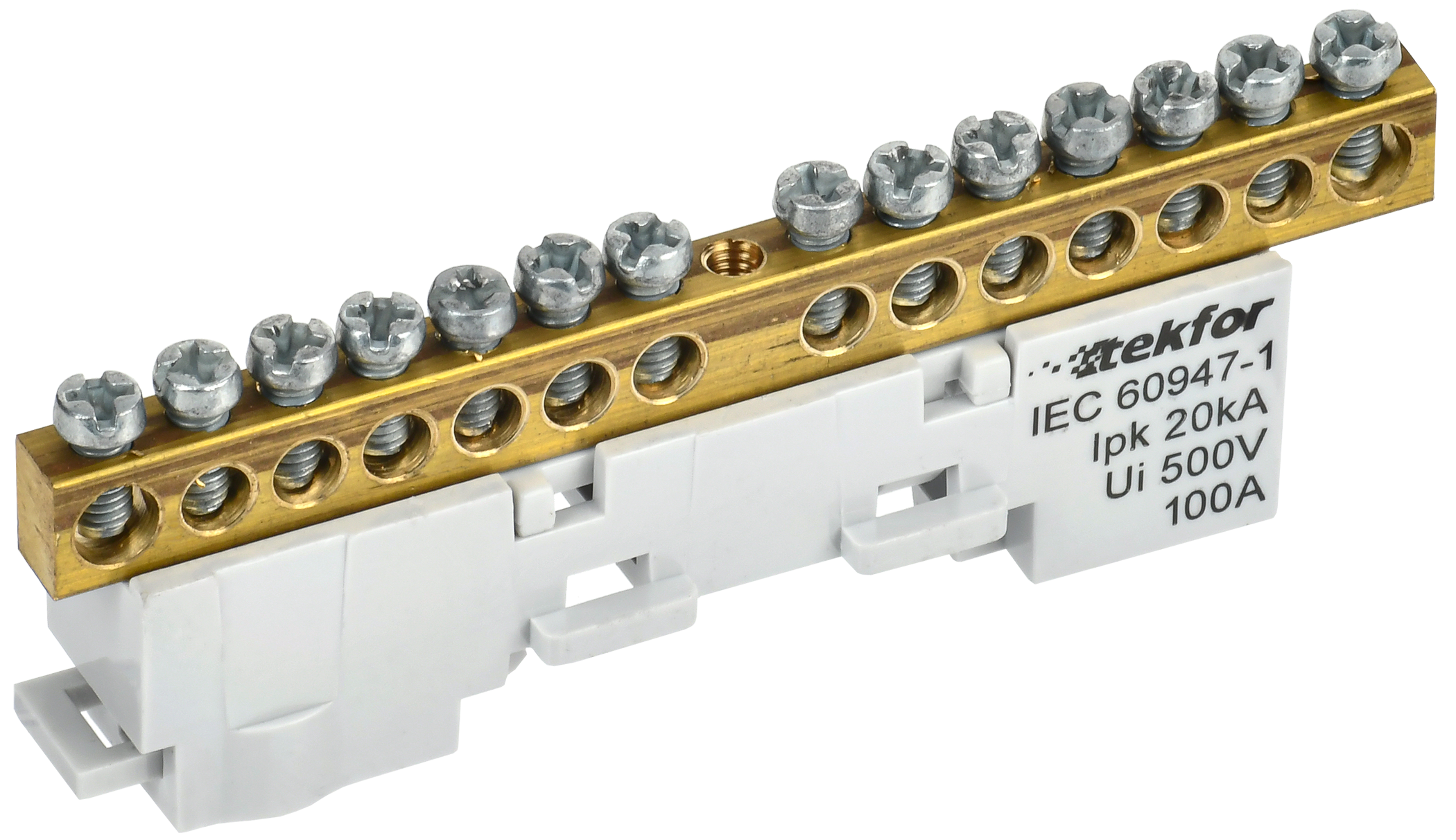 TEKFOR Шина L "фаза" неизолированная на универсальном держателе 6х9-14-Ср IEK TF-NN10-14-DL-K03