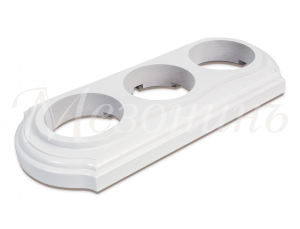 Рамка  трехместная "Элегант" , цвет - белый, ТМ "МезонинЪ" GE70703-01 GE70703-01