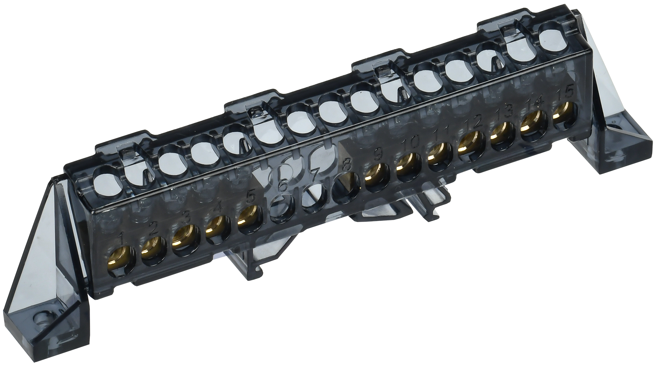 TEKFOR Шина N "ноль" в комбинированном DIN-изоляторе "Стойка" 6х9-(5+7)-Ч IEK TF-NN10-57-DP-K02