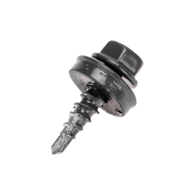 Саморез кровельный 4,8х19мм, окрашенный RAL 7024, короб (250 шт/уп) KRANZ 1205-4819-3