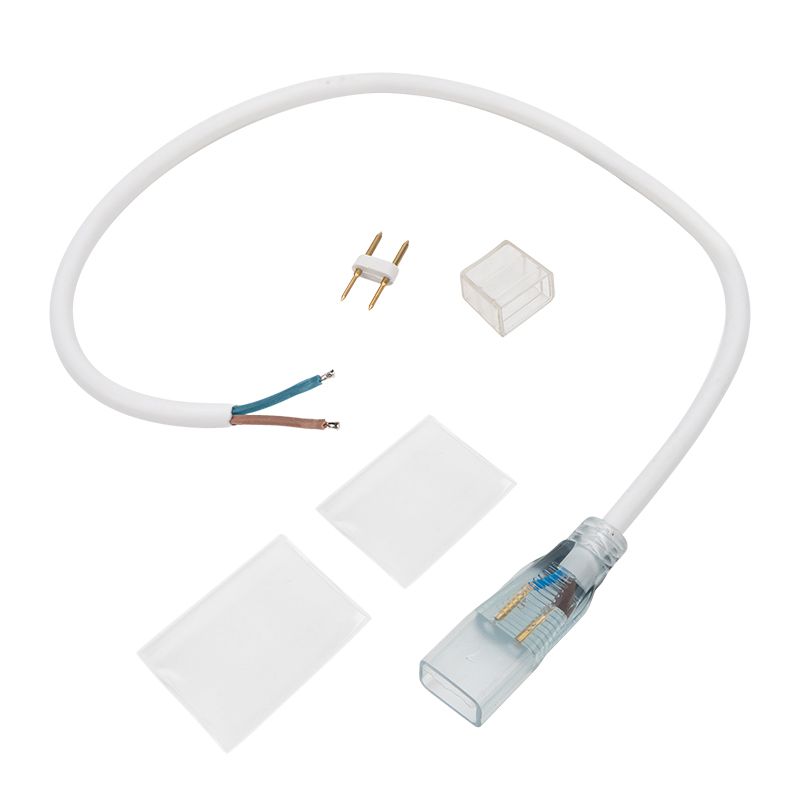 Коннектор с проводом для одностороннего неона 8х16мм, провод каучук NEON-NIGHT 134-050