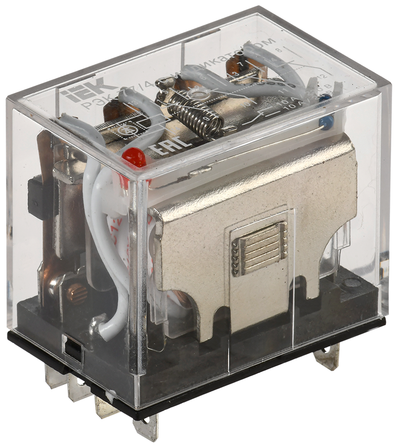 Реле РЭК77/4(LY4) с индикацией 10А 12В DC IEK