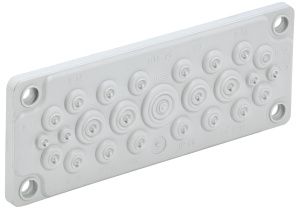 TITAN Ввод кабельный мембранный 25 отверстий d=5-26мм IP65 серый IEK TI-00D-MC-025-65