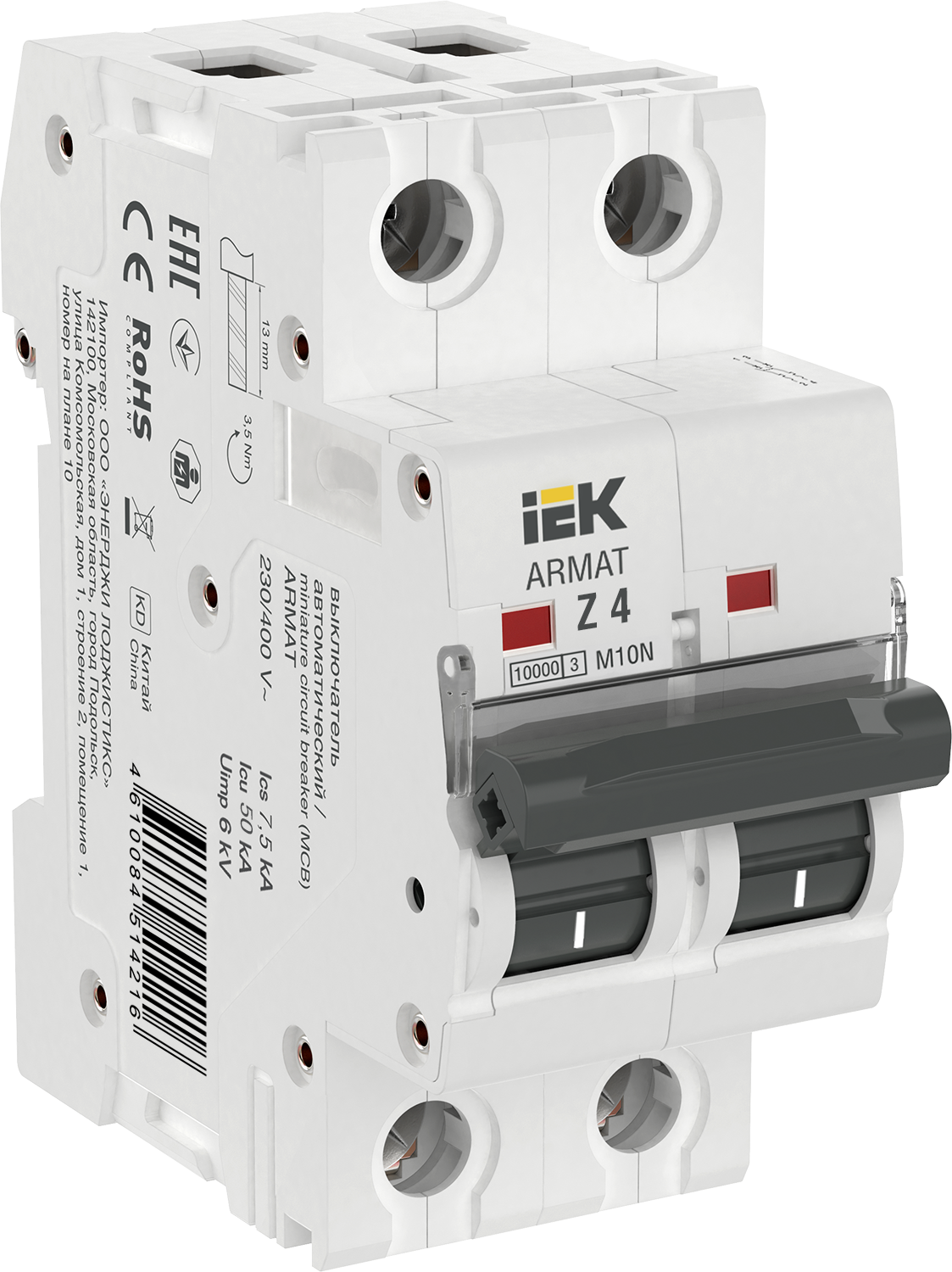 ARMAT Автоматический выключатель M10N 2P Z 4А IEK