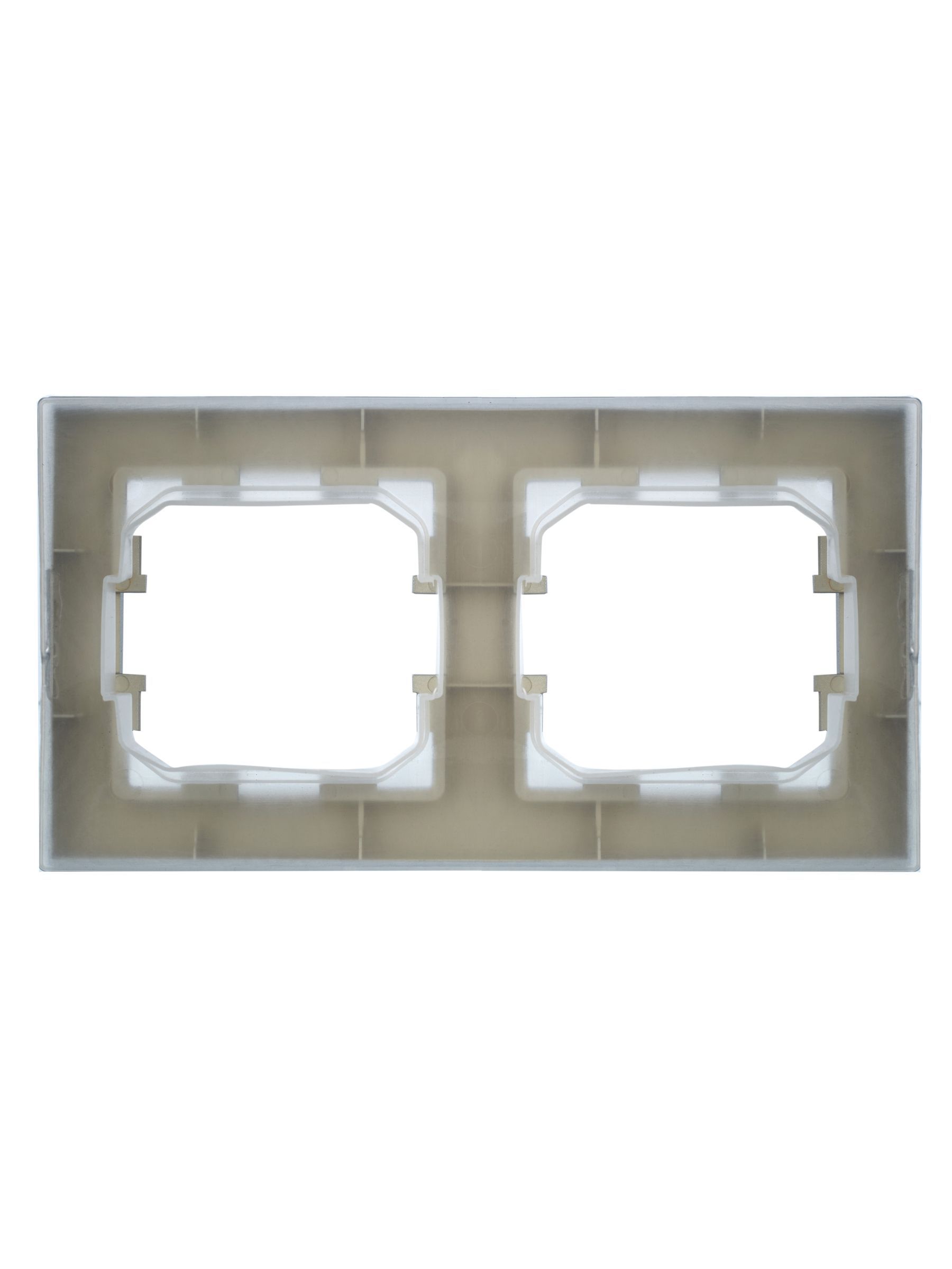 BRITE Рамка 2-местная IP44 РУ-2-БрА-44 алюминий IEK - Фото 2