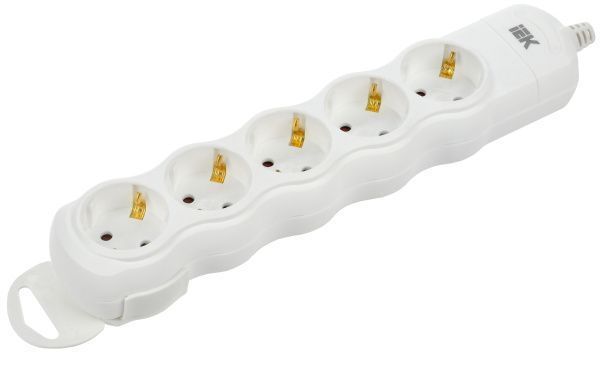 Розетка переносная разборная РПр05 5 мест IEK WYP10-D-KP-16-05-ZS-K01