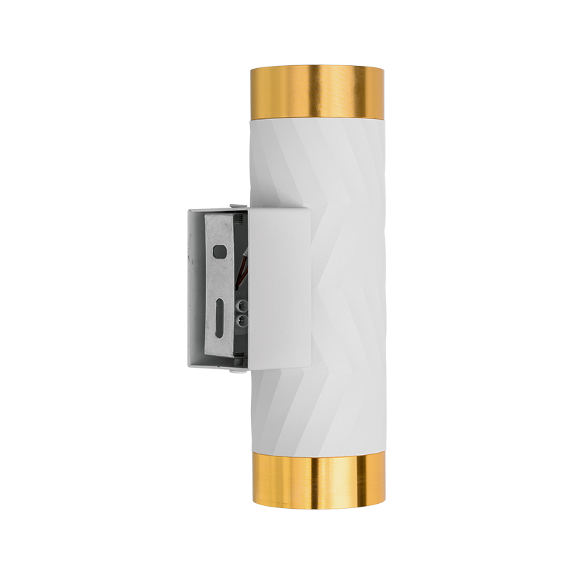 Накладной светильник WOLTA WSL-GU10/W09WG IP20 под лампу GU10 Белый/золото LINEA D55x170 1/30 - Фото 7