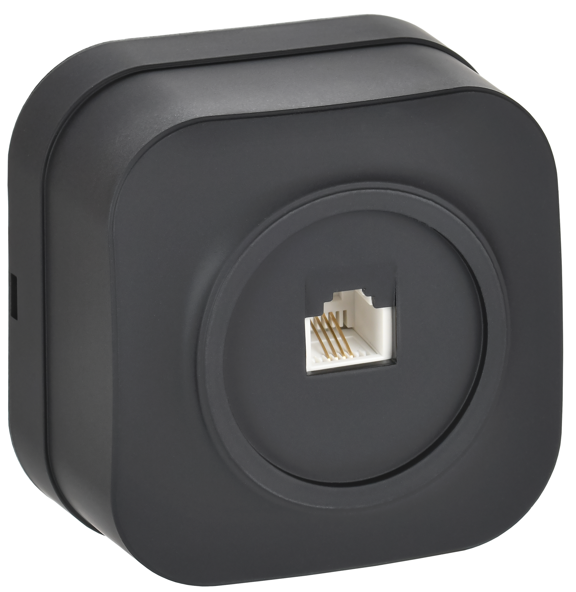 GLORY Розетка для открытой установки телефонная RJ11 РТ20-ХЧм черный матовый IEK ETH10-K02M