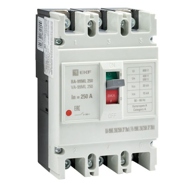 ВА-99МL 250/250А 3P 20кА EKF Basic - Фото 3