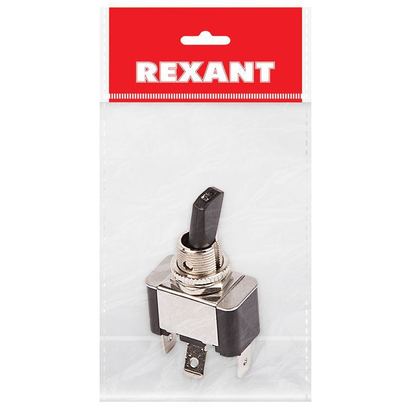 Тумблер 12V 30А (3c) ON-OFF однополюсный  с красной LED подсветкой  (ASW-07D-2)  REXANT Индивидуальн 36-4350-1