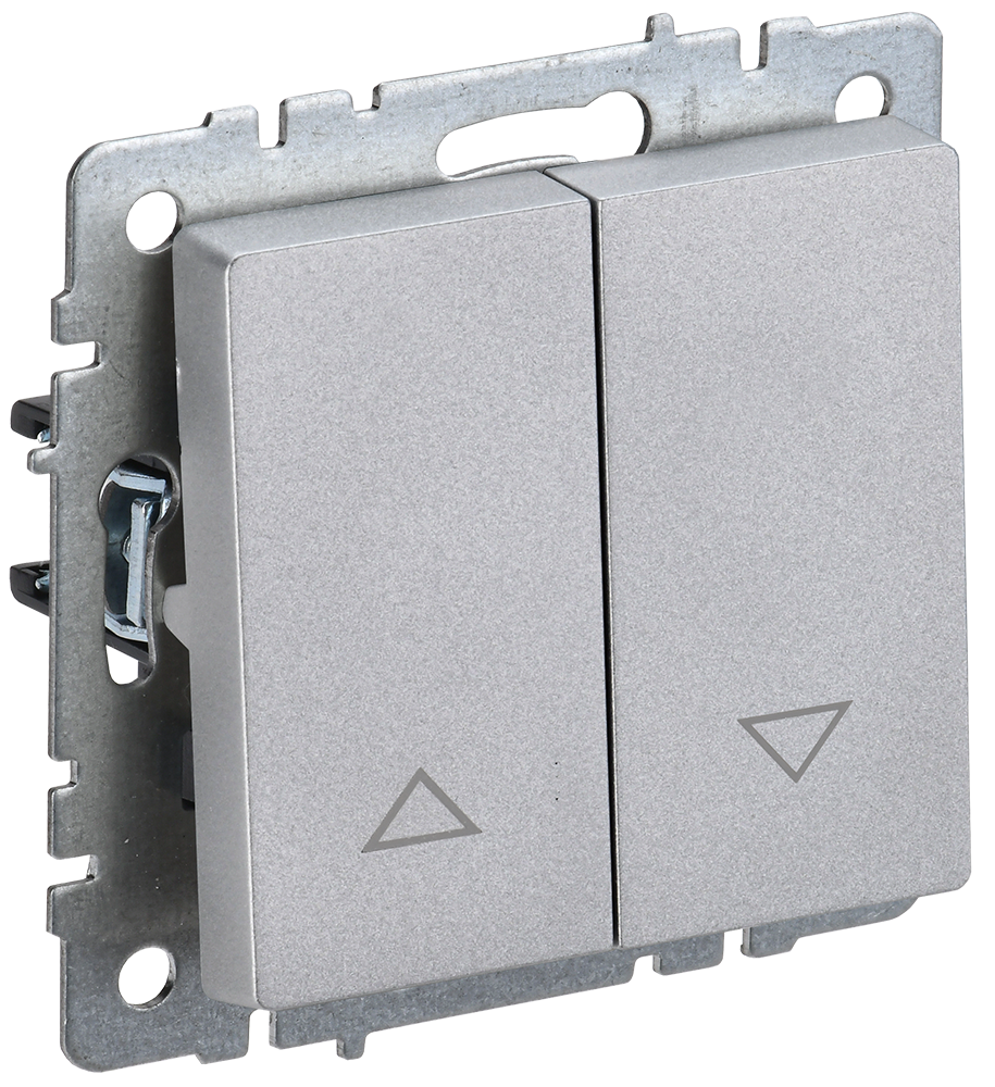 BRITE Выключатель жалюзи 10А ВС10-1-5-БрА алюминий IEK BR-V15-0-10-K47