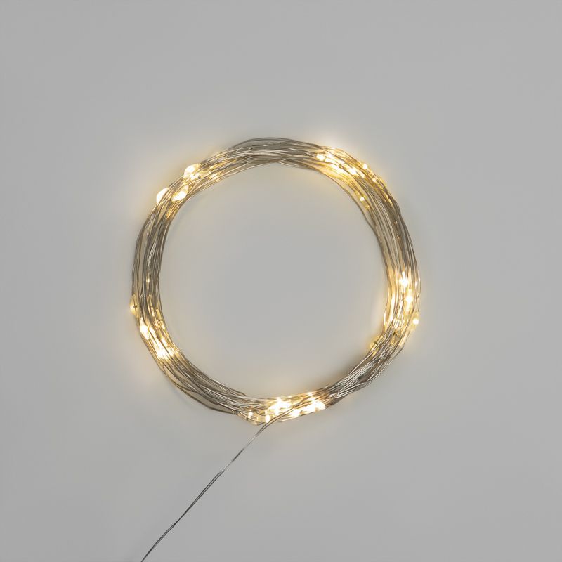 Гирлянда светодиодная Роса 5 м, 50LED, ТЕПЛЫЙ БЕЛЫЙ, IP20, USB NEON-NIGHT 315-966