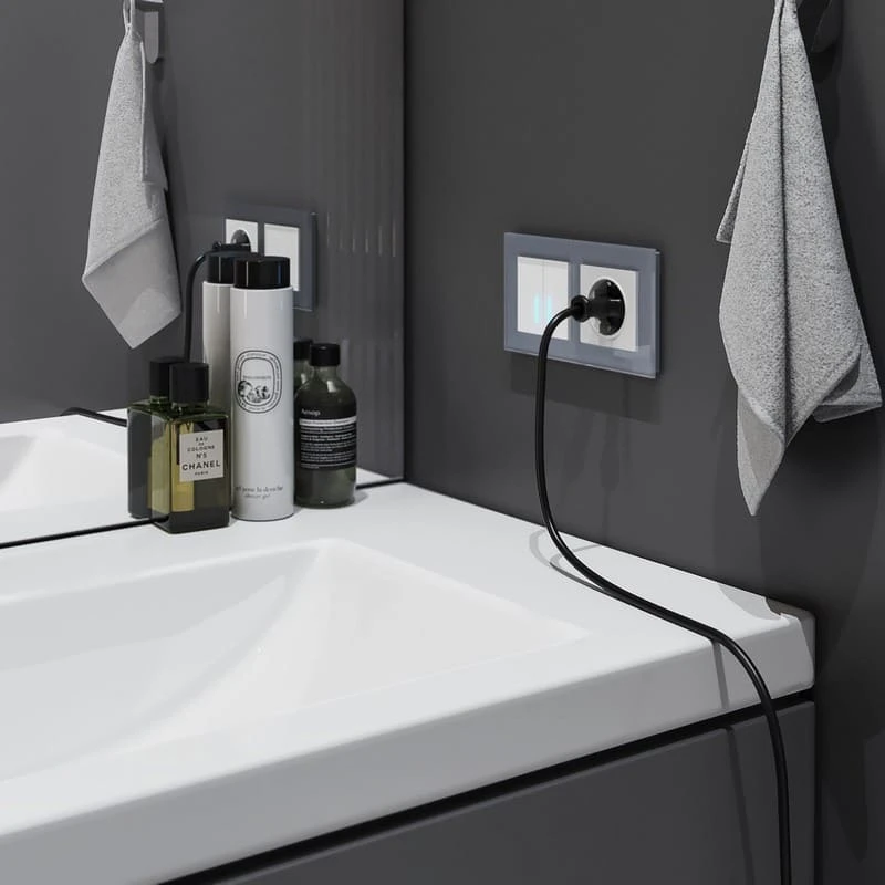 Рамка на 2 поста Favorit (серый,стекло) Werkel - Фото 3