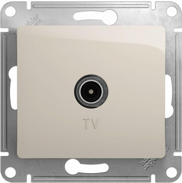 Розетка телевизионная TV Glossa коннектор механизм молочн. SE GSL000993