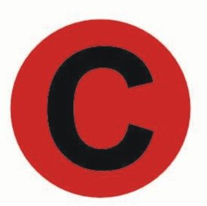 Наклейка "C" (d20) EKF PROxima an-2-9-2