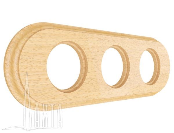 Рамка 3х-мест, дерев, скрыт,уст,, овал, бук натуральный Лахта "СенатЪ"